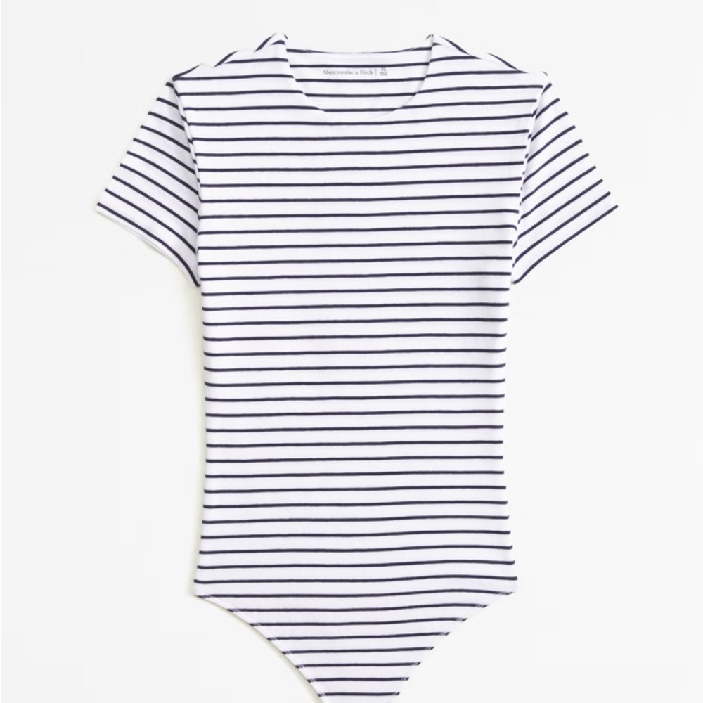 Abercrombie & Fitch navy stripe body suit